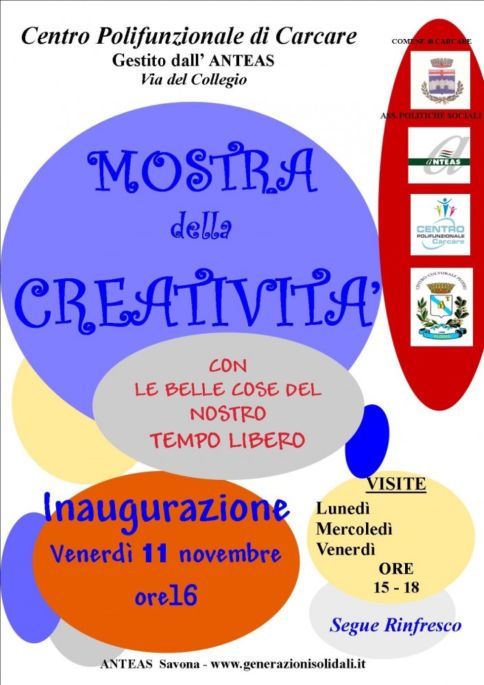 Mostra della creatività organizzata da ANTEAS Savona