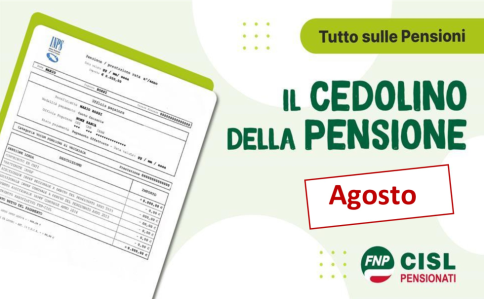 Cedolino pensione di agosto 2025: le informazioni utili